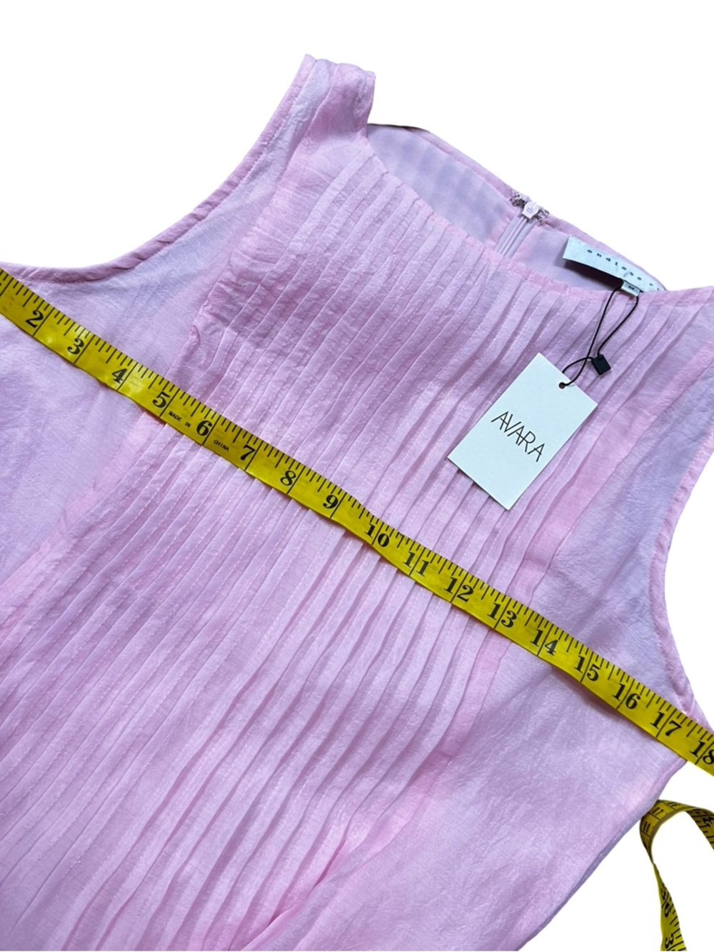 NEW Endless Rose Pink Sleeveless Midi Dress Medium Pintuck High Neck Spring - Picture 8 of 12
